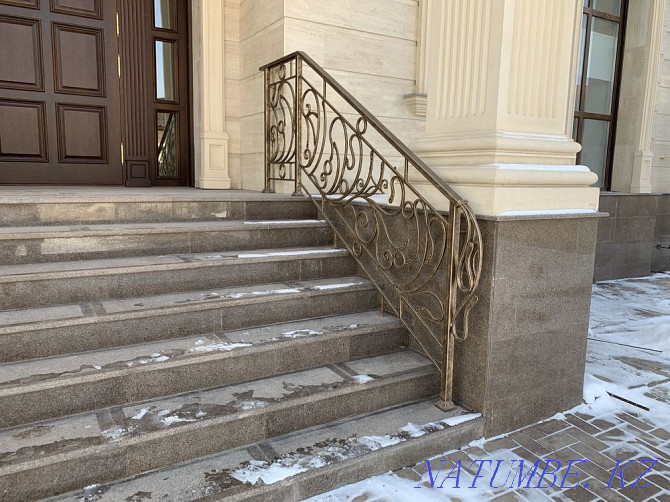 Railing on the stairs of Almaty. Gates. Forged products. Turnkey forging Almaty - photo 8