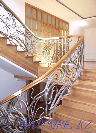 Railing on the stairs of Almaty. Gates. Forged products. Turnkey forging Almaty - photo 1