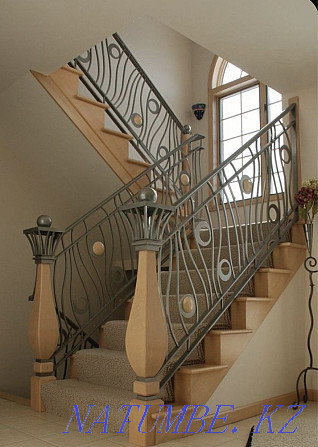 Railing on the stairs of Almaty. Gates. Metal structures. Lattices on windows Almaty - photo 4