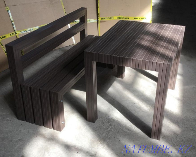 Bench made of wood-polymer composite Almaty - photo 5