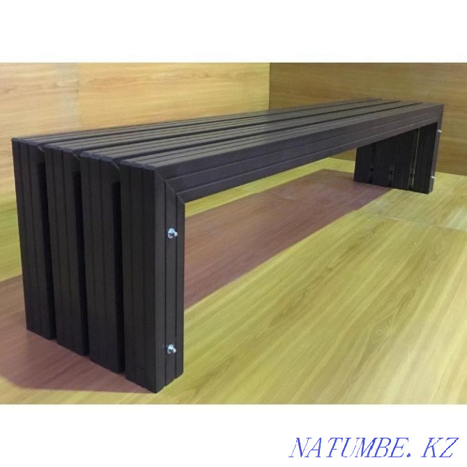 Bench made of wood-polymer composite Almaty - photo 2