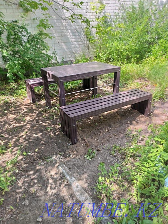 Bench made of wood-polymer composite Almaty - photo 1