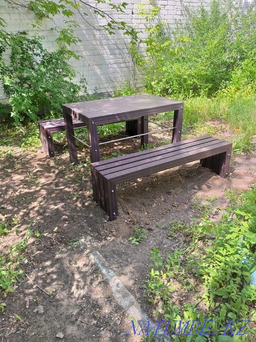 Bench made of wood-polymer composite Almaty - photo 1