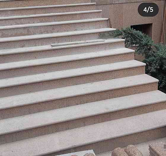 Ступени натуральный камень из гранита, лестница, уличные. Almaty