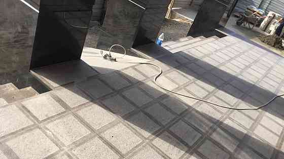 Ступени натуральный камень из гранита, лестница, уличные. Алматы