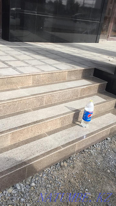 Steps natural stone from granite, stairs, street. Almaty - photo 2
