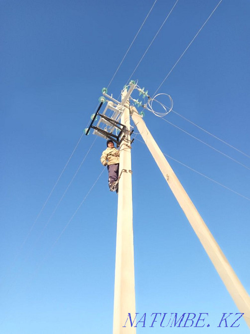 .электрик.сымдар. жұмыс. түзу. 0.4. -10.кв.кт.  Ақтөбе  - изображение 2