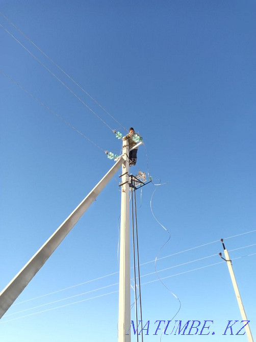 .электрик.сымдар. жұмыс. түзу. 0.4. -10.кв.кт.  Ақтөбе  - изображение 3