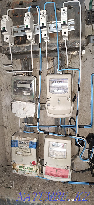 Электрика на 24часа. Установка счётчика 380 220 до 10 ка трансформатор Шымкент - изображение 2