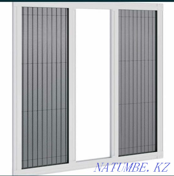 Москитные сетки: наружные, внутренние, раздвижные плиссе Отеген батыра - изображение 2