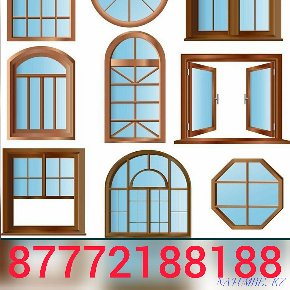 Пластикалық терезелер, есіктер, терезе торлары, москит торлары, балкондар және т.б.  Талдықорған - изображение 1