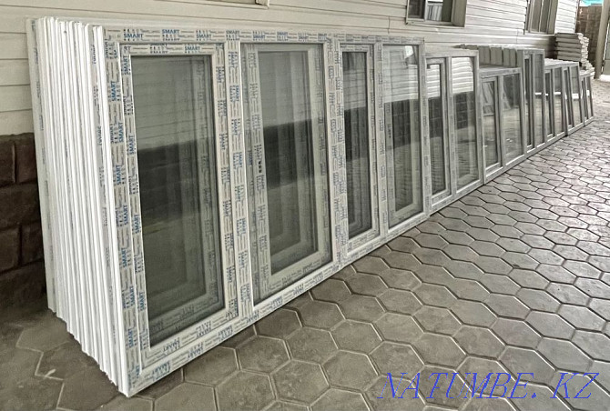 Plastic windows, doors, balconies, vents, partitions, loggias, stained-glass windows Almaty - photo 1