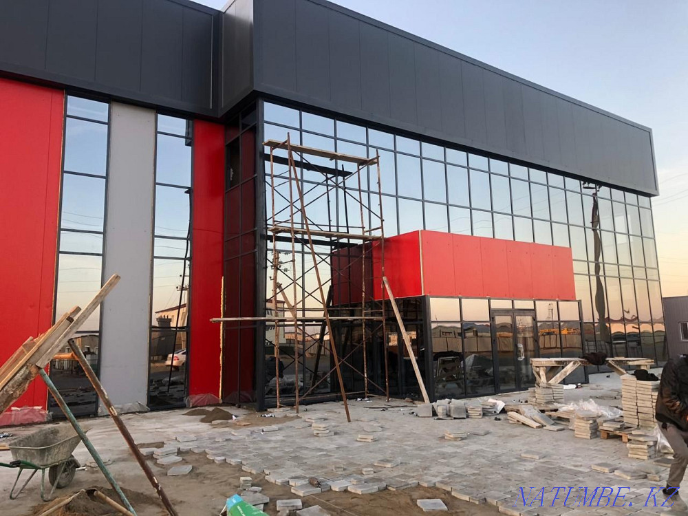 Офисные алюминиевые перегородки. Входные группы. Витражи Атырау - изображение 1