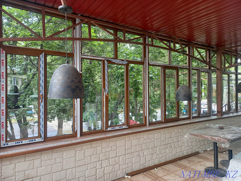 Plastic window doors balconies Almaty - photo 1