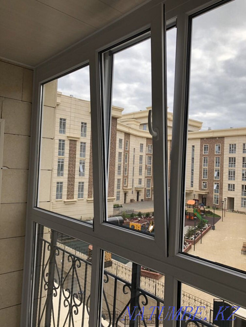 Алюминий есіктер, кіреберіс топтары, витраждар, кеңсе қалқалары Астана қ.  Астана - изображение 7