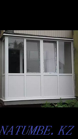 Пластиковые Болконы окна по немецкой технологии. Актобе - изображение 1