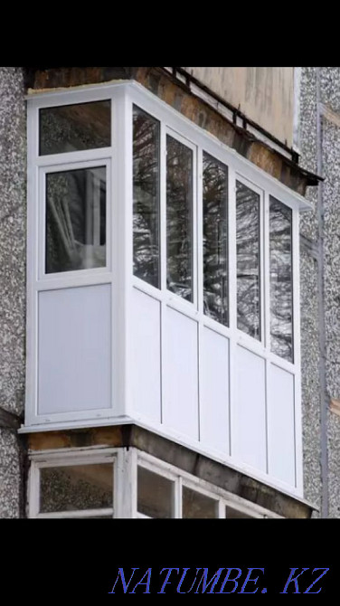 Пластиковые Болконы окна по немецкой технологии. Актобе - изображение 3