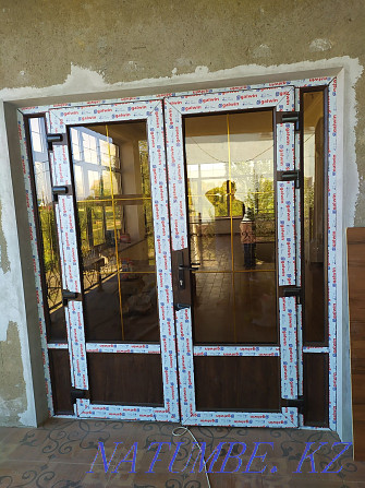 Aluminum. Plastic windows door stained glass custom Guldala Гульдала - photo 8