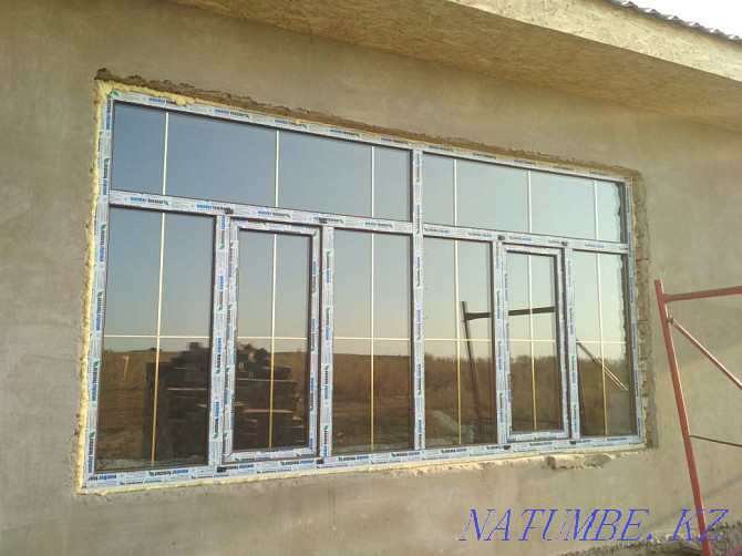 Aluminum. Plastic windows door partitions to order Kyrgauyldy  - photo 4