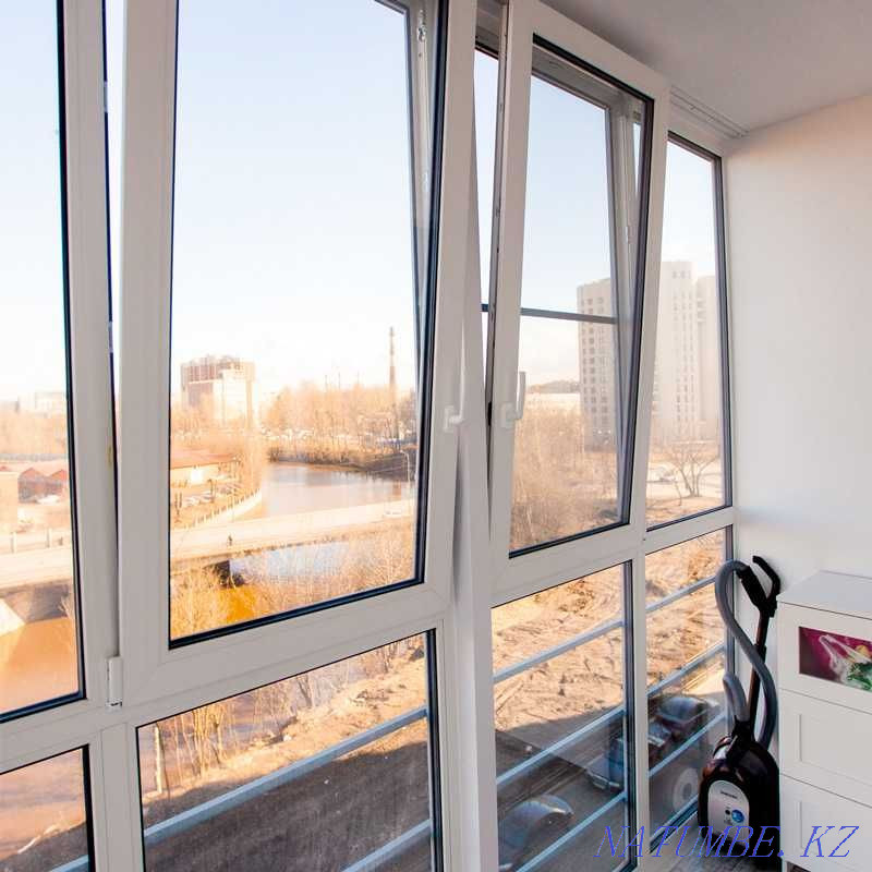 Installation and repair of plastic windows. Stained glass. Repair of balconies Astana - photo 1