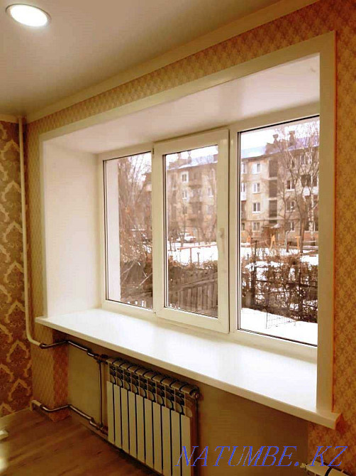 Plastic slopes on windows and doors. Ust-Kamenogorsk - photo 4