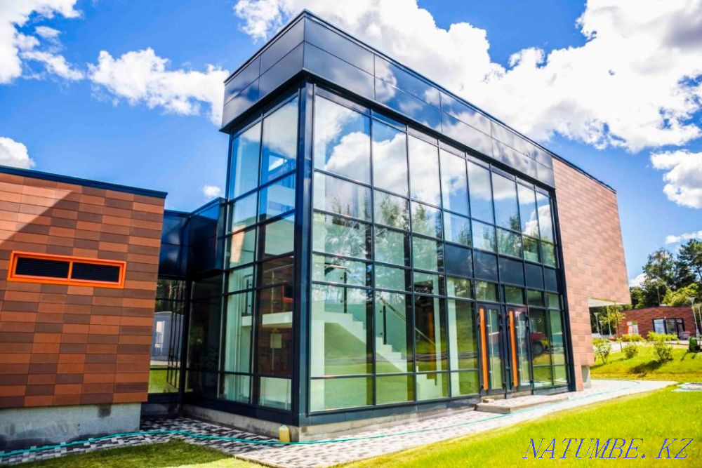 Витражи,двери,перегородки,окна из алюминия (Alutech, Alneo, Татпроф) Атырау - изображение 1