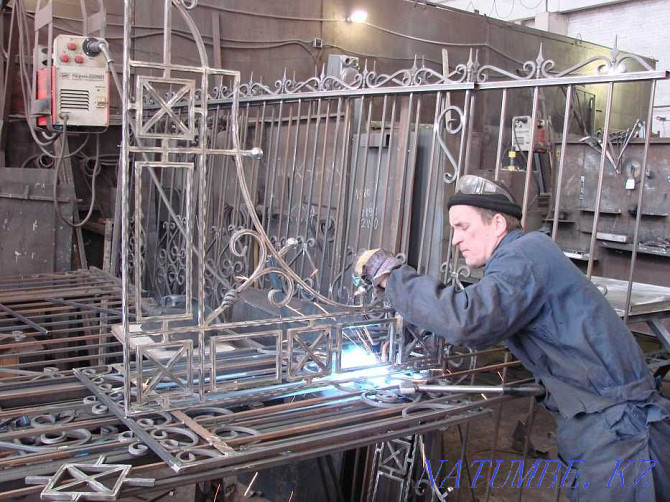 Welding work. Production - GATES. Canopy. Fencing. Lattices. Shymkent - photo 5