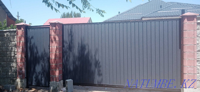 We make a fence sliding gate fencing awnings Almaty - photo 2