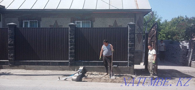 Делаем забор откатной ворота ограждение навесы Алматы - изображение 1