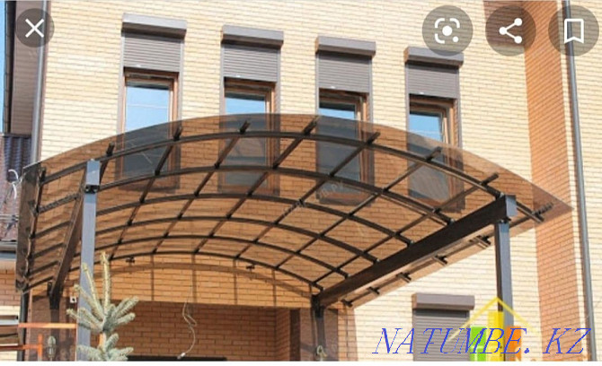 Production of canopies in Almaty. and also INSTALLATION-DISASSEMBLY of polycarbonate Almaty - photo 5