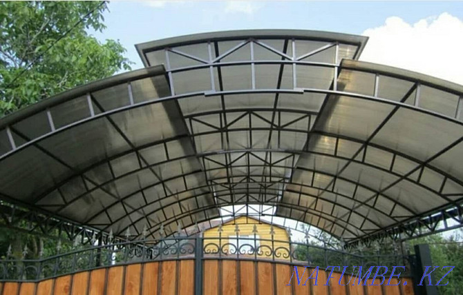 Production of canopies in Almaty. and also INSTALLATION-DISASSEMBLY of polycarbonate Almaty - photo 3