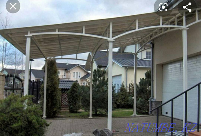 Production of canopies in Almaty. and also INSTALLATION-DISASSEMBLY of polycarbonate Almaty - photo 8