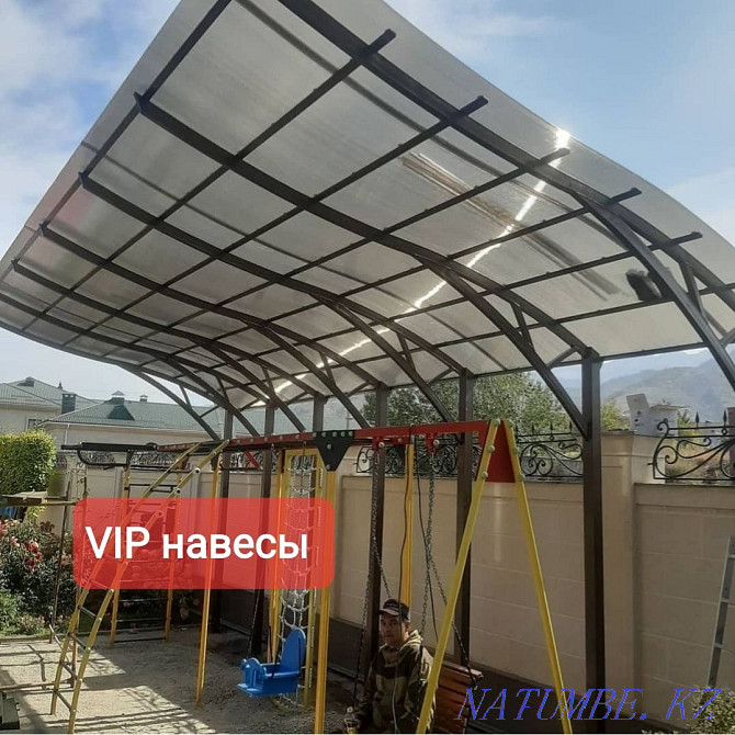Production of canopies in Almaty. and also INSTALLATION-DISASSEMBLY of polycarbonate Almaty - photo 1