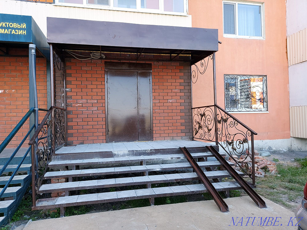 Production of entrance groups, gratings, railings, gates, visors, etc. Ust-Kamenogorsk - photo 1