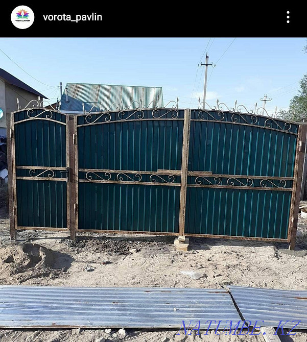 Ворота от 150 000 тг,какпа,варота,есик,лестница,перила,навес,решётка, Бесагаш - изображение 2