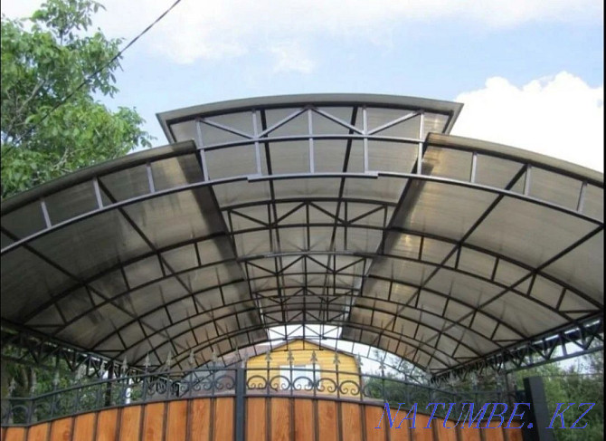 Varota. Gates. Canopy. Shatyr. Kolitka. Fence. Railing. Almaty - photo 7