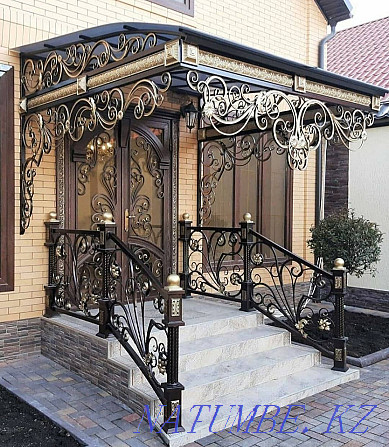 Varota. Gates. Canopy. Shatyr. Kolitka. Fence. Railing. Almaty - photo 5