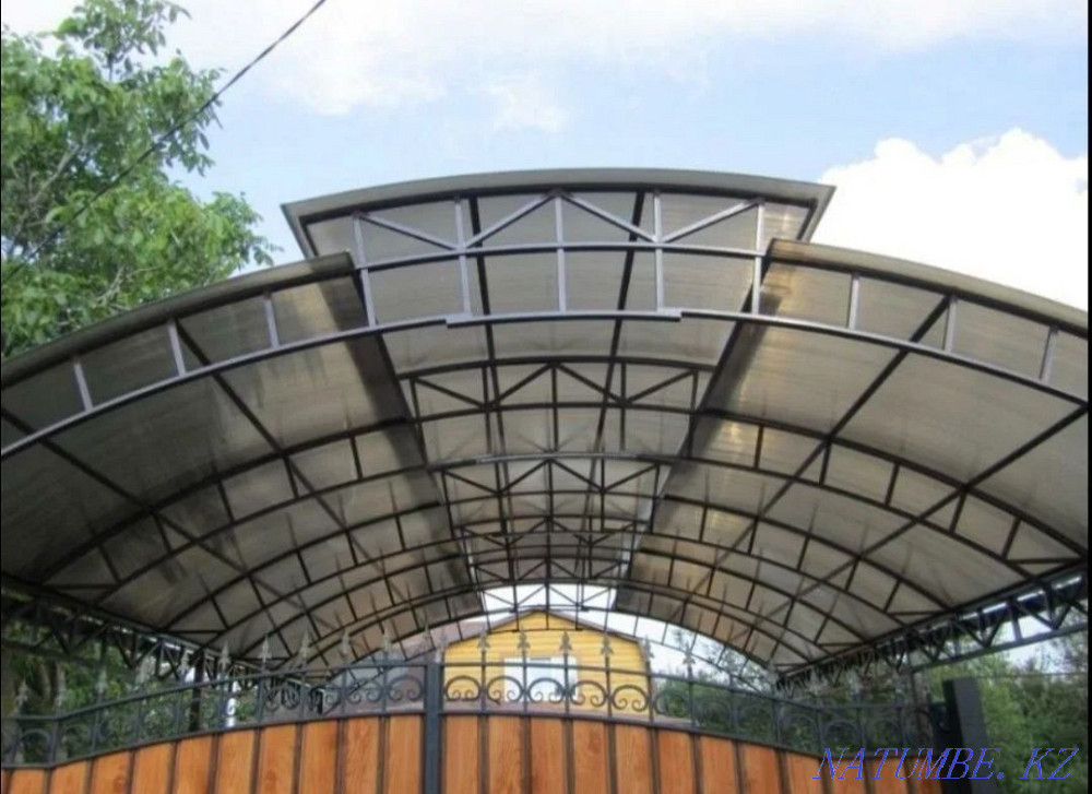 Варота. Ворота. Навес. Шатыр. Колитка. Забор. Перила. Алматы - изображение 7