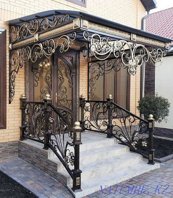 Варота. Ворота. Навес. Шатыр. Колитка. Забор. Перила. Алматы - изображение 5