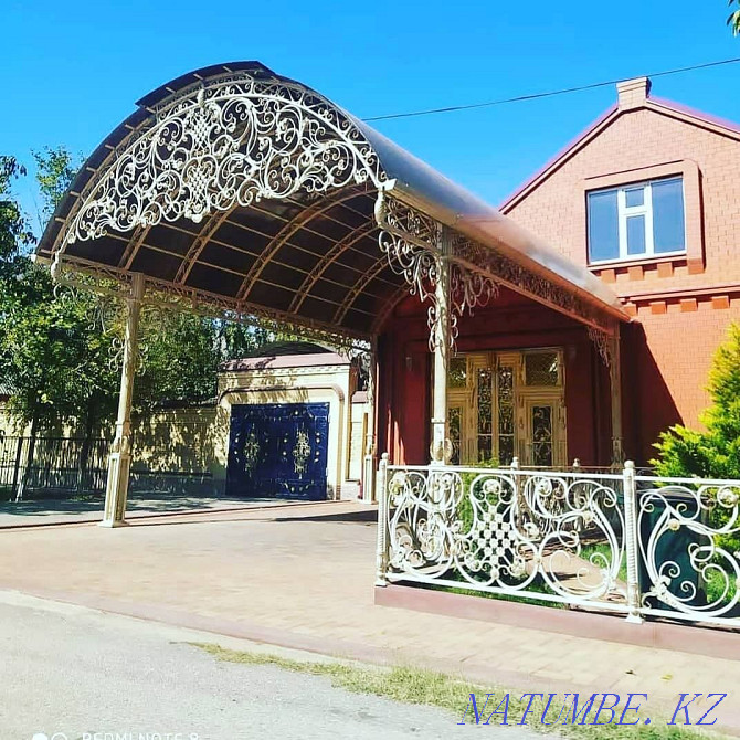Canopy. Noves. Varota. Gates. Gate. Tapchan. Railing. Gate Almaty - photo 8