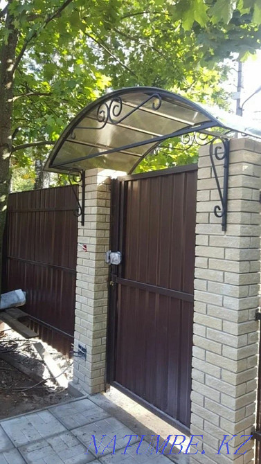 Ворота. Навес. Новес. Перила. Варота. Дарбаза. Тапчан. Перила. Рещетка Алматы - изображение 3