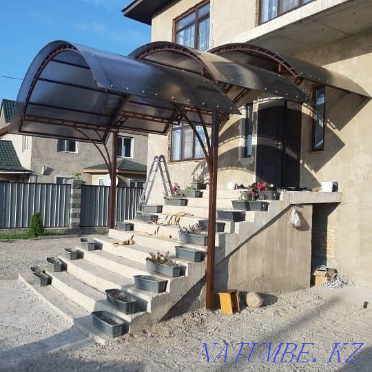 Красивые навесы и козырьки Талгар - изображение 3