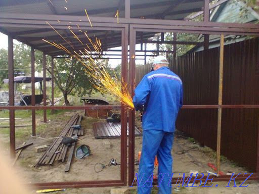 Welding of canopies, stairs, frames for vineyards, welder on site Almaty - photo 1