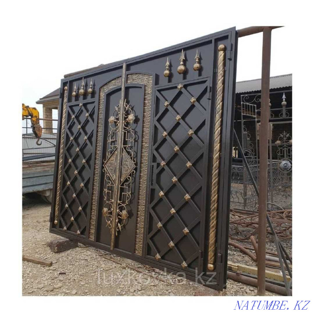 Изготовление - ВОРОТА. KASPI Рассрочка. Кредит Сварочные работы. Навес Шымкент - изображение 1