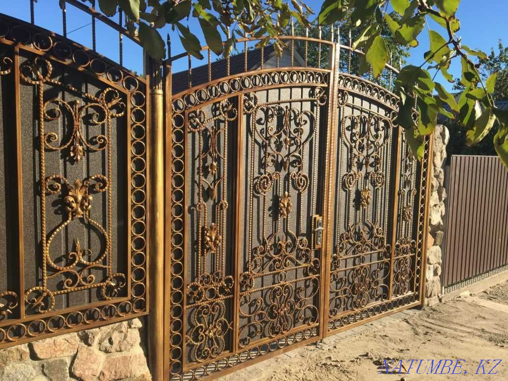 Изготовление - ВОРОТА. KASPI Рассрочка. Кредит Сварочные работы. Навес Шымкент - изображение 2