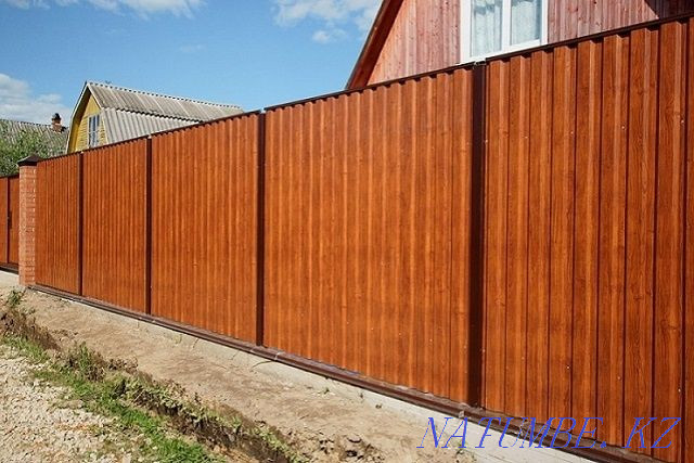 Gates. Fence. Gate. Covered yard. Karagandy - photo 1