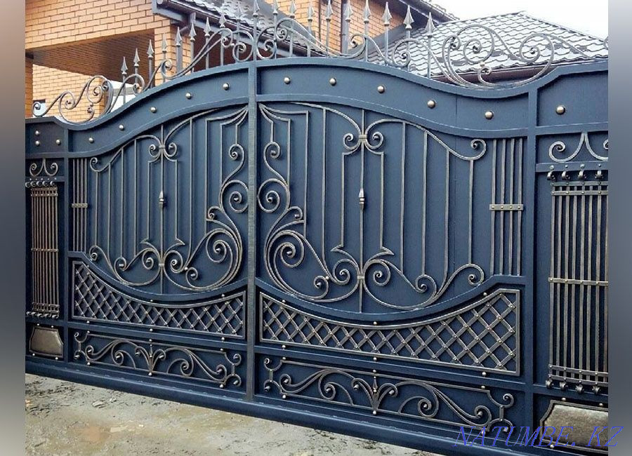 Gates. Fence. Gate. Covered yard. Karagandy - photo 8