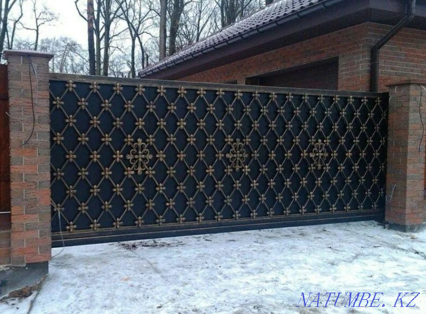 Ворота на заказ. Варота. ?а?па. Навес. Перила В рассрочку или в кредит Отеген батыра - изображение 2