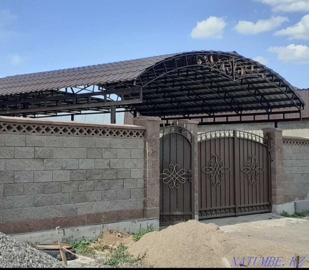 Production of a Canopy from Polycarbonate, Tiles, Profiled Sheets Акбулак - photo 3