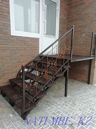 Metal stairs, wrought iron railings Petropavlovsk - photo 4